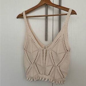 Zara Cream Knit Crop Top